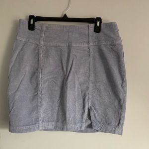 So Blue/Light Purple Ribbed Velvet Pencil Skirt w/slit